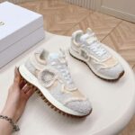 Dior CD Women C'est Dior Sneaker Embroidered Cotton Champagne Resin Pearls Mesh - immagine 7