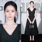 Dior CD Women Regular-Fit Mid-Length Dress Black Technical Fabric Crinkled Effect - Image 9