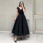 Dior CD Women Regular-Fit Mid-Length Dress Black Technical Fabric Crinkled Effect - Image 11