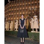 Dior CD Women Regular-Fit Mid-Length Dress Black Technical Fabric Crinkled Effect - Image 10