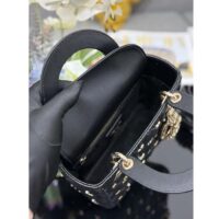 Dior CD Women Small Lady Dior My ABCDior Bag Black Cannage Lambskin (9)