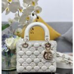 Dior CD Women Small Lady Dior My ABCDior Bag Latte Cannage Lambskin - immagine 2