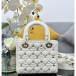 Dior CD Women Small Lady Dior My ABCDior Bag Latte Cannage Lambskin - immagine 3