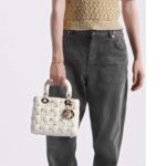 Dior CD Women Small Lady Dior My ABCDior Bag Latte Cannage Lambskin - immagine 11