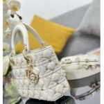 Dior CD Women Small Lady Dior My ABCDior Bag Latte Cannage Lambskin - immagine 6