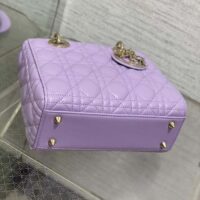 Dior CD Women Small Lady Dior My ABCDior Bag Lilac Cannage Lambskin (7)