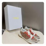 Dior Unisex CD Dior One Sneaker Beige Multicolor Calfskin Suede Calfskin Oblique - Image 3