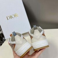 Dior Unisex CD Dior One Sneaker Beige Multicolor Calfskin Suede Calfskin Oblique (5)