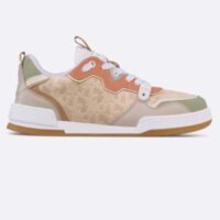 Dior Unisex CD Dior One Sneaker Beige Multicolor Calfskin Suede Calfskin Oblique (5)