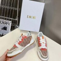 Dior Unisex CD Dior One Sneaker Beige Multicolor Calfskin Suede Calfskin Oblique (5)