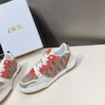 Dior Unisex CD Dior One Sneaker Beige Multicolor Calfskin Suede Calfskin Oblique - Image 8