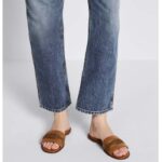 Dior Unisex CD Dway Slide Camel Calfskin Embroidered Cotton - Image 8