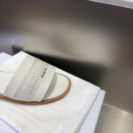 Dior Unisex CD Dway Slide White Calfskin Embroidered Cotton - Image 14