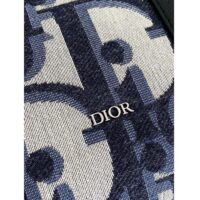 Dior Unisex CD East-West Tote Bag Beige Black Maxi Oblique Jacquard (11)