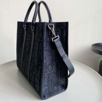 Dior Unisex CD East-West Tote Bag Black Maxi Dior Oblique Jacquard (10)