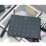 Dior Unisex CD Large Caro Daily Pouch Cloud Blue Supple Cannage Calfskin - Image 3