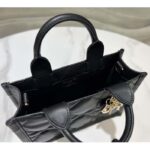Dior Unisex CD Mini Dior Book Tote Black Macrocannage Calfskin - Image 6