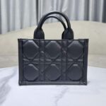 Dior Unisex CD Mini Dior Book Tote Black Macrocannage Calfskin - Image 3