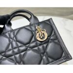 Dior Unisex CD Mini Dior Book Tote Black Macrocannage Calfskin - Image 8