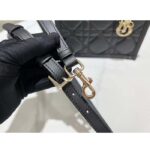 Dior Unisex CD Mini Dior Book Tote Black Macrocannage Calfskin - Image 9