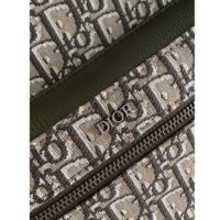 Dior Unisex CD Rider Backpack Khaki Dior Oblique Jacquard (9)