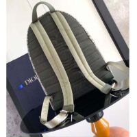 Dior Unisex CD Rider Backpack Khaki Dior Oblique Jacquard (9)