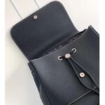 Dior Unisex CD Saddle Backpack Black Grained Calfskin Contrasting Topstitching - immagine 8