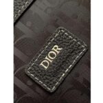 Dior Unisex CD Saddle Backpack Black Grained Calfskin Contrasting Topstitching - immagine 10