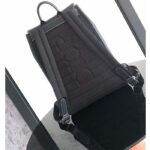 Dior Unisex CD Saddle Backpack Black Grained Calfskin Contrasting Topstitching - immagine 7