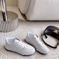 Dior Unisex Dior One Sneaker White Dior Oblique Perforated Calfskin (3)