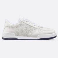 Dior Unisex Dior One Sneaker White Dior Oblique Perforated Calfskin (3)