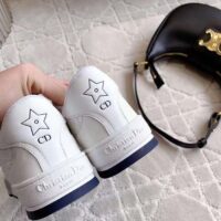 Dior Unisex Dior One Sneaker White Dior Oblique Perforated Calfskin (3)