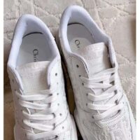 Dior Unisex Dior One Sneaker White Dior Oblique Perforated Calfskin (3)