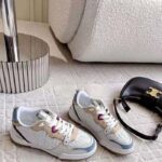 Dior Unisex Dior One Sneaker White Oblique Perforated Calfskin Multicolor Suede Calfskin - Image 2