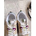 Dior Unisex Dior One Sneaker White Oblique Perforated Calfskin Multicolor Suede Calfskin - Image 8
