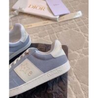 Dior Unisex Dior Star Sneaker Pastel Blue Suede Calfskin White Calfskin (9)