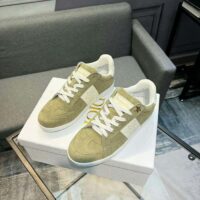 Dior Unisex Dior Star Sneaker Pastel Peyote Green Suede Calfskin and White Calfskin (7)