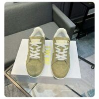 Dior Unisex Dior Star Sneaker Pastel Peyote Green Suede Calfskin and White Calfskin (7)