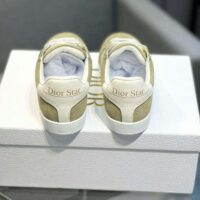 Dior Unisex Dior Star Sneaker Pastel Peyote Green Suede Calfskin and White Calfskin (7)