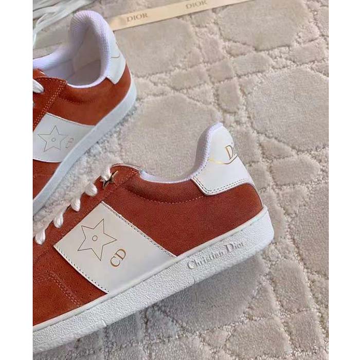 Dior Unisex Dior Star Sneaker Pastel Pink Suede Calfskin White Calfskin