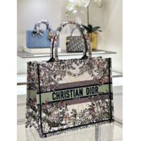 Dior Unisex Large Dior Book Tote Ecru Multicolor 4 Saisons Automne Soleil Embroidery (1)