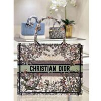 Dior Unisex Large Dior Book Tote Ecru Multicolor 4 Saisons Automne Soleil Embroidery (1)