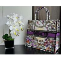 Dior CD Women CD Large Dior Book Tote Ecru Multicolor 4 Saisons Été Soleil (7)