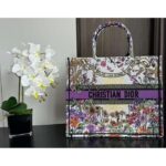 Dior CD Women CD Large Dior Book Tote Ecru Multicolor 4 Saisons Été Soleil - Imagen 2