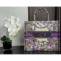 Dior CD Women CD Large Dior Book Tote Ecru Multicolor 4 Saisons Été Soleil (7)