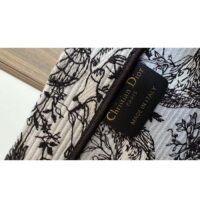 Dior Unisex Large Dior Book Tote White Black Toile De Jouy Soleil Embroidery (10)