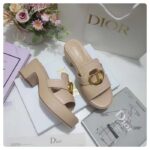 Dior Women CD 30 Montaigne Heeled Slide Powder Pink Calfskin - immagine 4