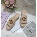 Dior Women CD 30 Montaigne Heeled Slide Powder Pink Calfskin - immagine 3