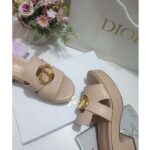 Dior Women CD 30 Montaigne Heeled Slide Powder Pink Calfskin - immagine 7