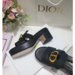 Dior Women CD 30 Montaigne Platform Slide Black Calfskin – Image 7